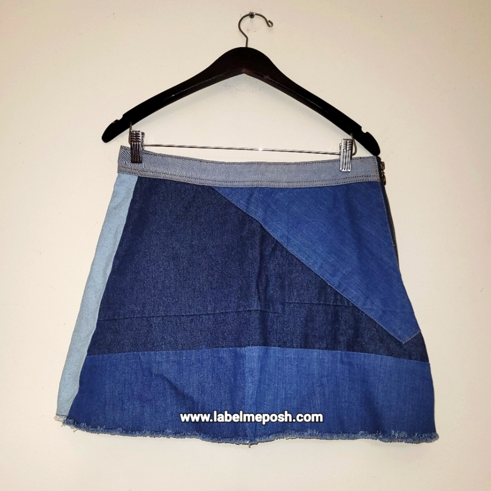 Patchwork Denim Mini - image 1